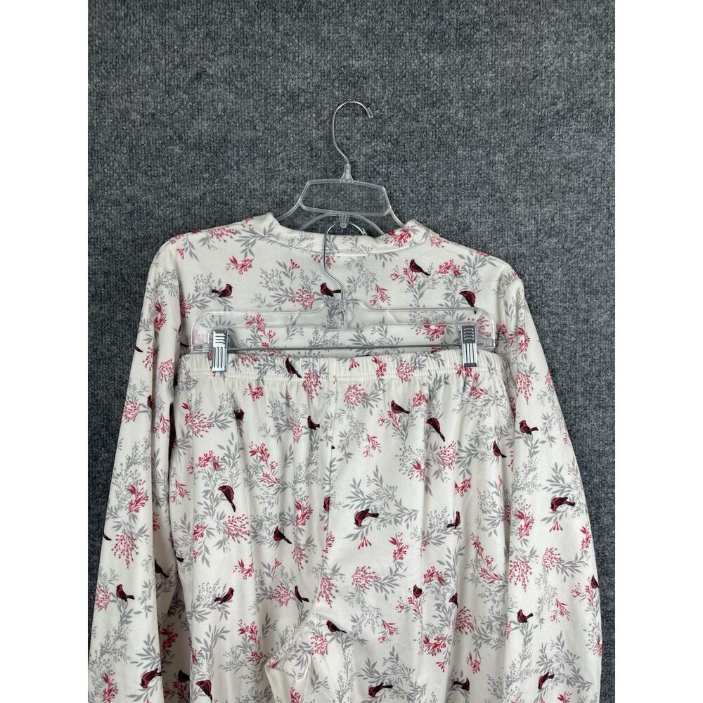 Adonna Sleepwear Size Large Spring Red Cardinal's Prints Soft - Picture 6 of 12